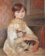 Pierre Renoir Child with Cat (Julie Manet) Spain oil painting artist